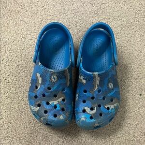 Crocs Kids Blue Shark Clogs